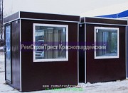 Будка охраны размер 3х2 м, утепленная, три окна Монетный